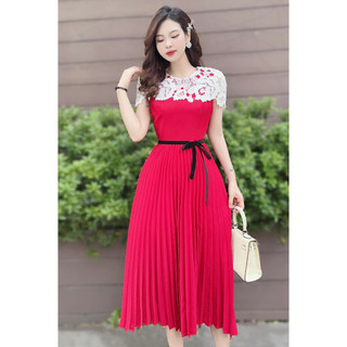 Đầm dự tiệc váy đi tiệc thiết kế sang trọng vải voan tơ cao cấp Tahe V341