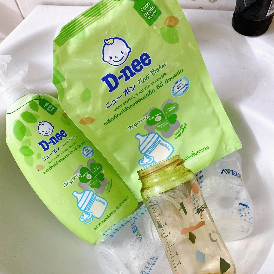 Nước rửa bình sữa Dnee Organic chai 600ml KHÔNG TEM mẫu mới