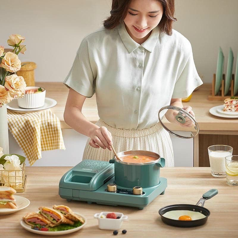 Máy Kẹp Bánh Mì Đa Năng 3 Trong 1 PETRUS PE2300- Bảo Hành 12 Tháng