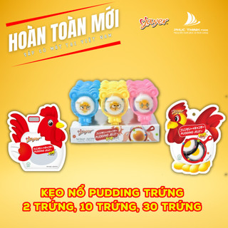 Kẹo thạch pudding JAYER hình trứng ốp là kèm goia nổ dễ thương cho bé