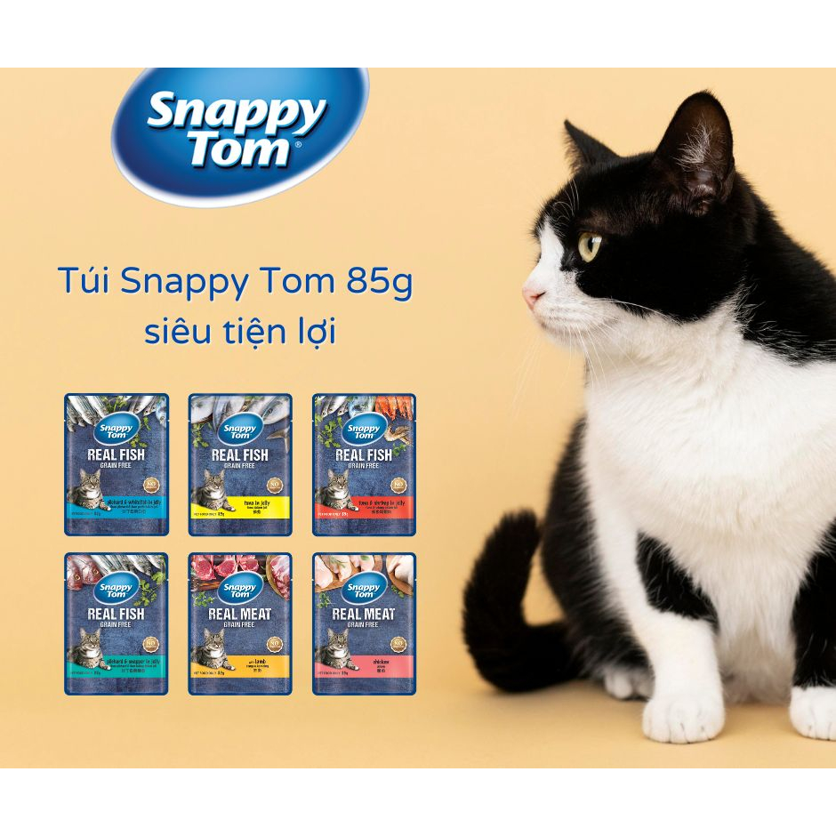 Pate cho mèo Snappy tom dạng gói 85g
