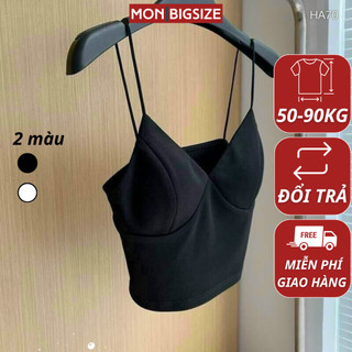 Áo bra bigsize nữ dự tiệc đi chơi chất cotton lạnh  MON big size 50 - 90kg