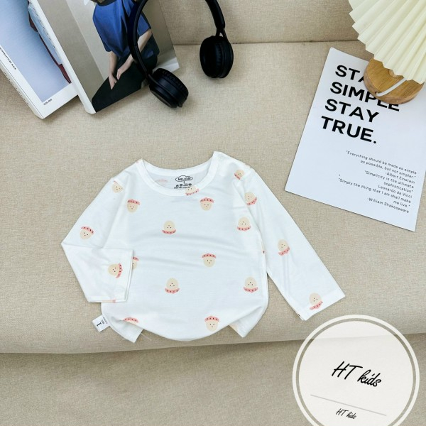 Combo 5 Áo Sơ Sinh Dài Tay - cài vai - chất petit Mềm Mại - co giãn tốt Cho Bé