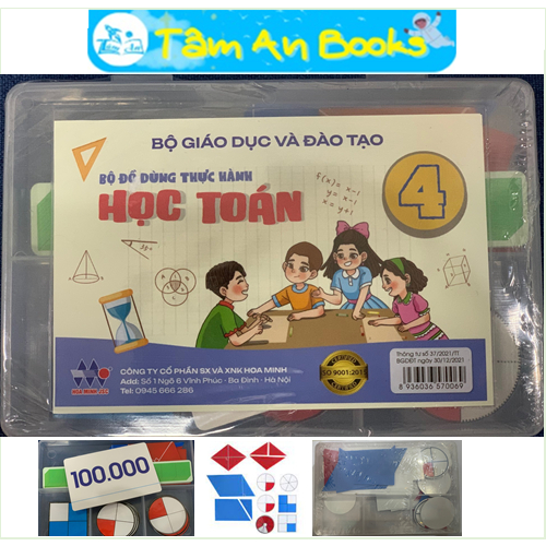 Bộ thực hành môn Toán 4/ Toán 5 bộ đồ dùng Toán theo chương trình mới 2023 - Tâm An Books