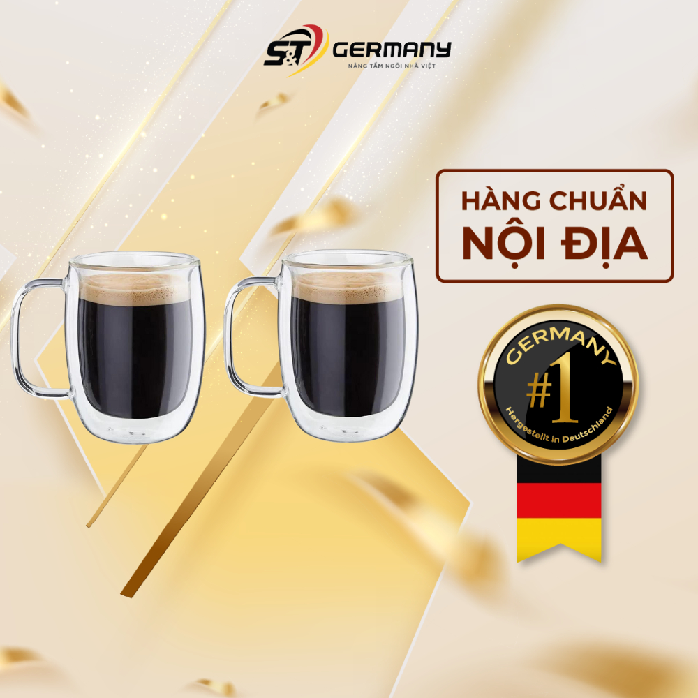 Set 2 cốc ZWILLING Sorrento Plus 355 ml có quai cầm, Cốc uống cà phê, trà, nước ép tiện lợi cao cấp GermanySnT 290145