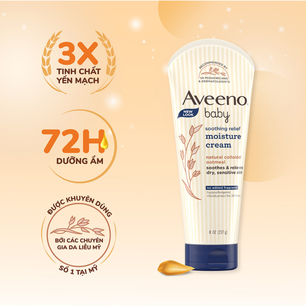 Kem Dưỡng Ẩm Aveeno Baby soothing relief moisture cream dưỡng ẩm cho bé