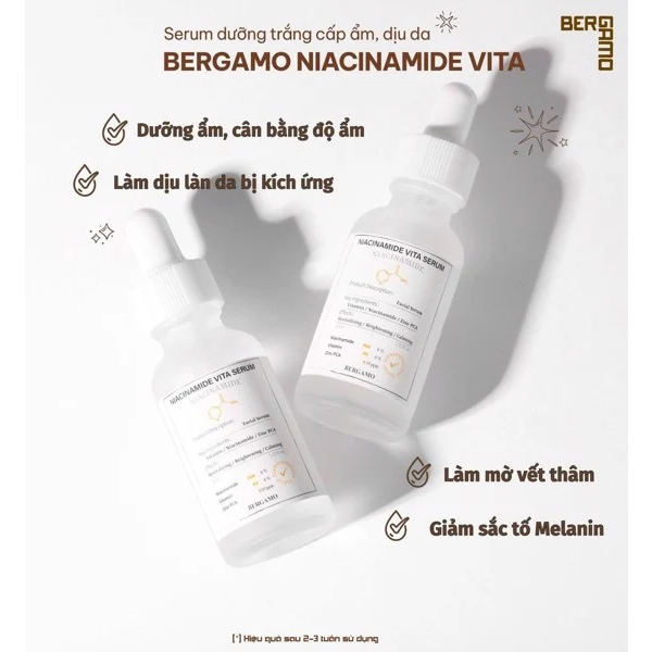 Tinh Chất Giảm Mụn Ngừa Thâm Bergamo Premium Niacinamide Vita Serum 30ml Hàn Quốc shop Hong1008