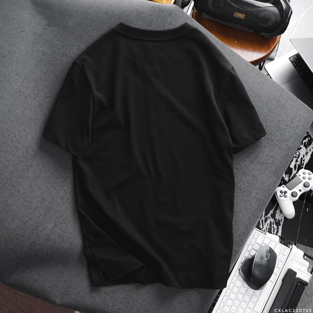 Áo Thun Nam Lcst Ngắn Tay Bo cổ AT51, Form Over-Fit, vải cotton mướt xịn, Hàng VNXK