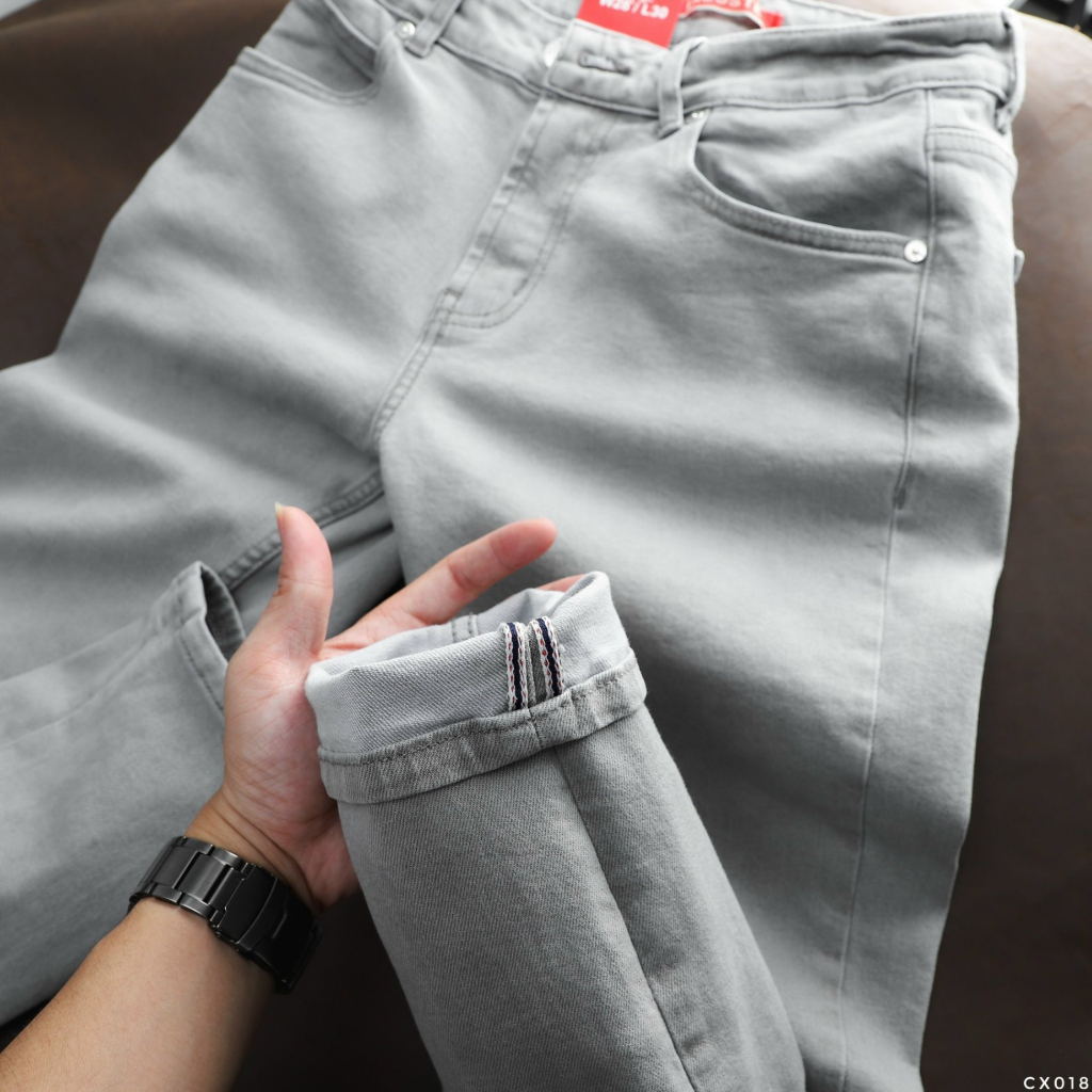 Quần Jean Dài Nam Lcst Bạc, Form Slim-fit, chất vải co giãn nhẹ, ống 15-18cm, Hàng VNXK - CX018