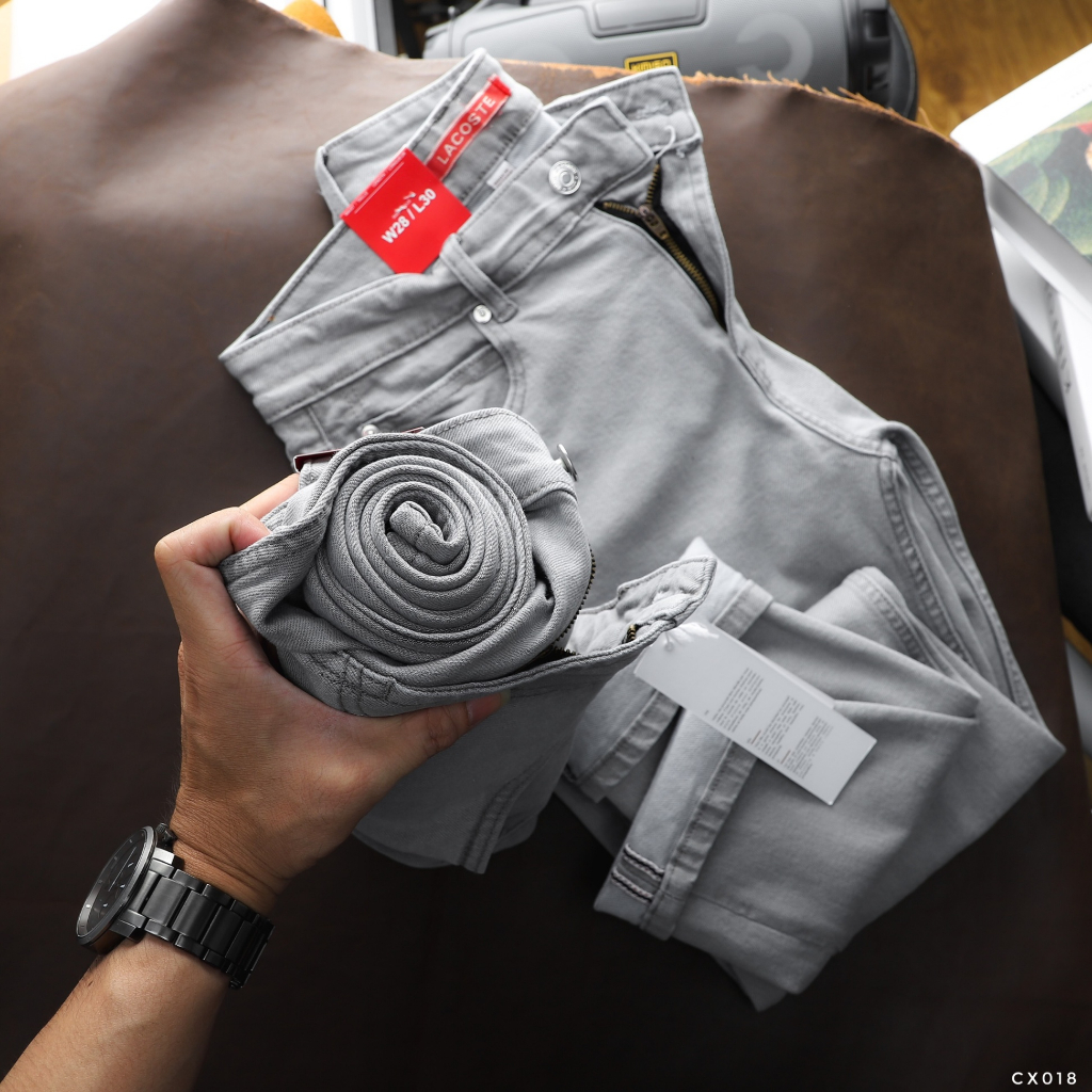 Quần Jean Dài Nam Lcst Bạc, Form Slim-fit, chất vải co giãn nhẹ, ống 15-18cm, Hàng VNXK - CX018