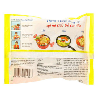 COMBO 5 GÓI MÌ GẤU ĐỎ 63G.
