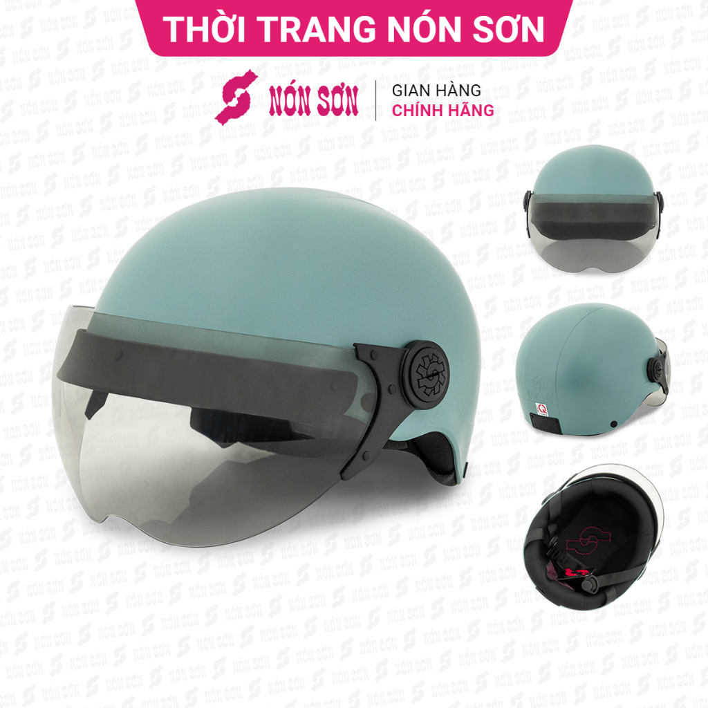 Mũ bảo hiểm nửa đầu có kính chính hãng NÓN SƠN-KT-XH513