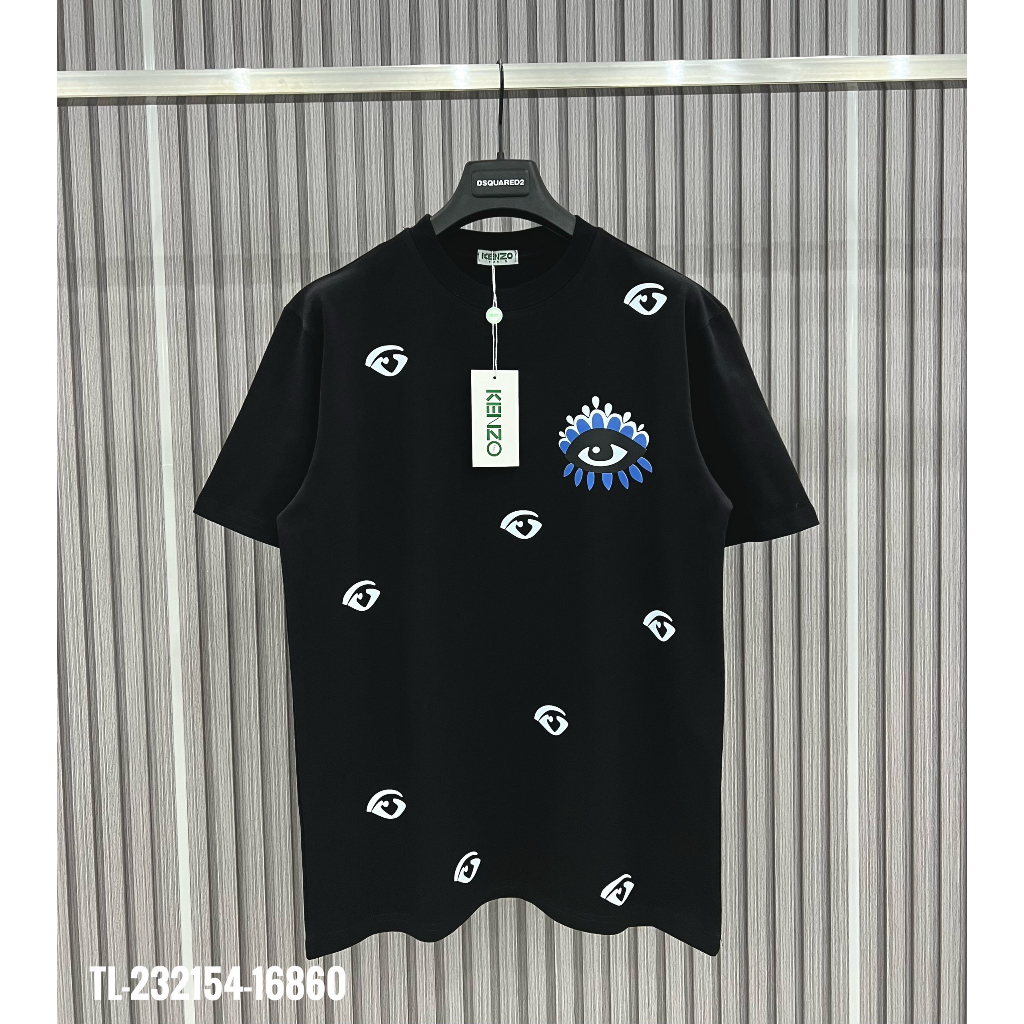 Phông Kenz0 Phối Mắt Trước Và Sau New - Vải Cotton Dày Dặn - Áo Phông Không Cổ Hot Trend 2023 Nam Nữ - Form Dáng Đẹp