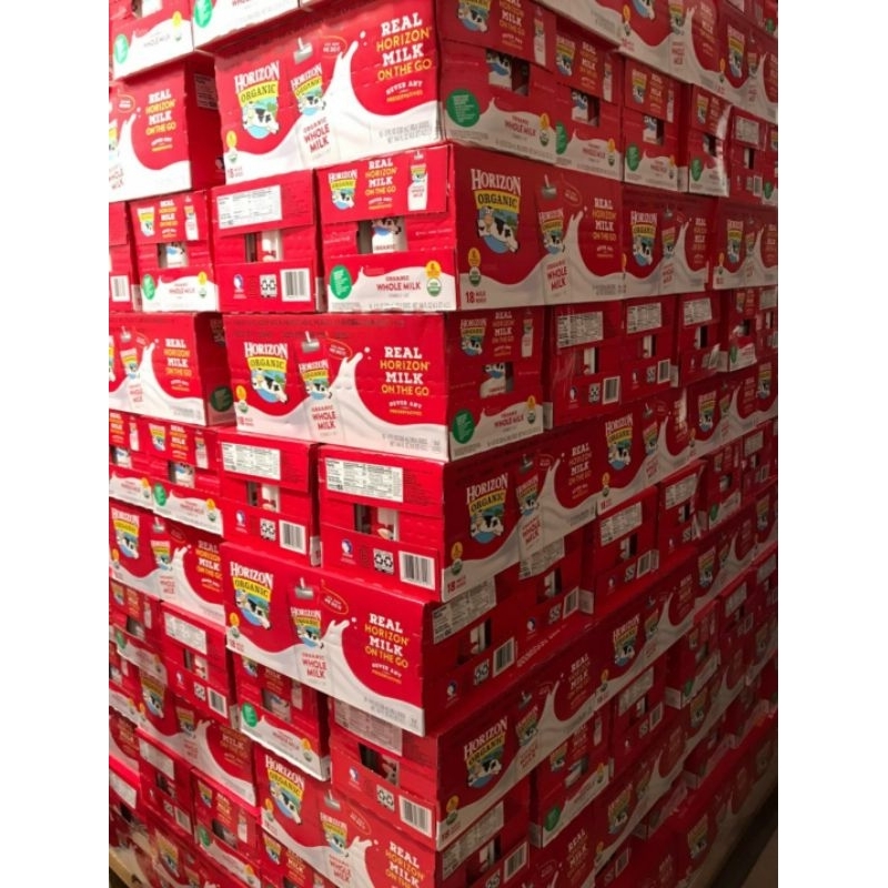 Sữa tươi dạng nước Horizon Organic Whole Milk cho bé từ 12 tháng tuổi 236ml/hộp của Mỹ