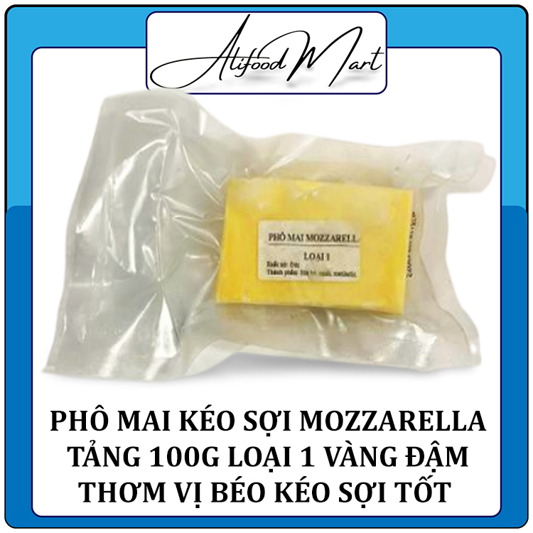 Phô Mai Mozzarella Kéo Sợi Đức Khối 100g