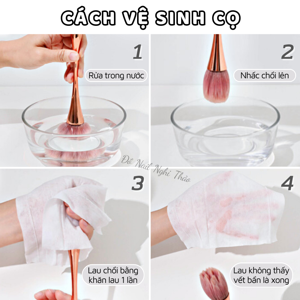 Chổi phủi bụi nail NGHI THẢO cán dài