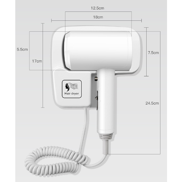 Máy Sấy Tóc 2 Chế Độ Nóng Lạnh Treo Tường Hiltons Hair Warm Choices 3C ☘️AsiaMart88 ☘️