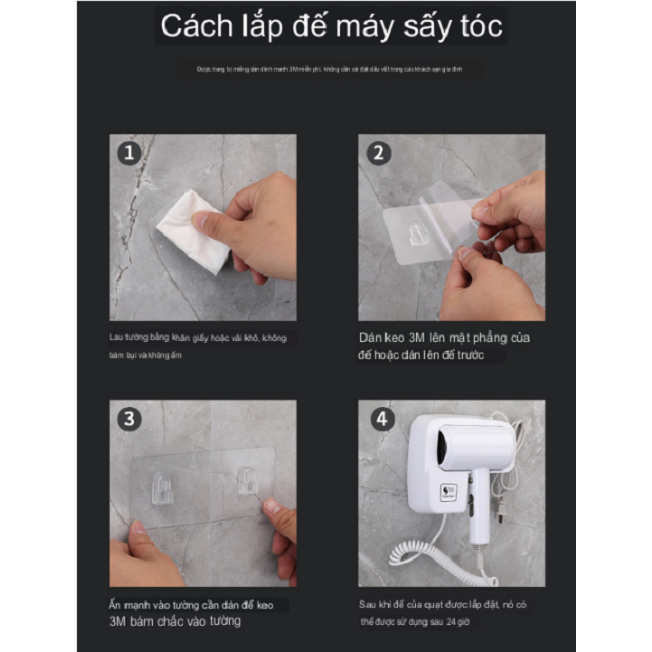 Máy Sấy Tóc 2 Chế Độ Nóng Lạnh Treo Tường Hiltons Hair Warm Choices 3C ☘️AsiaMart88 ☘️