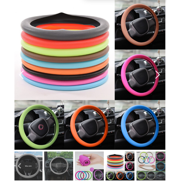 BỌC VÔ LĂNG SILICON MỀM Mại Chống Thấm CHỐNG TRƯỢT SPORT GTS CAR ☘️AsiaMart88 ☘️
