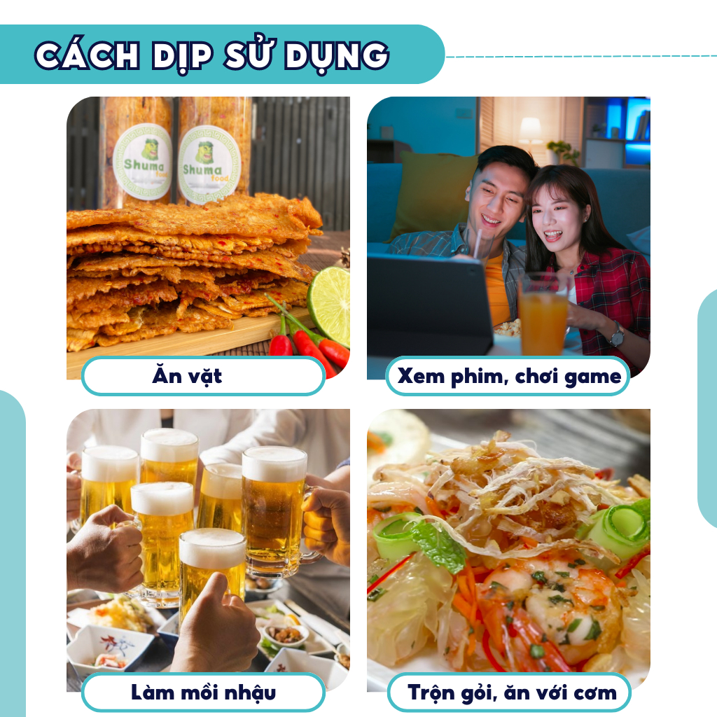 Mực cán tẩm gia vị nha trang SHUMAFOOD dày cơm dai ngon ngọt hậu