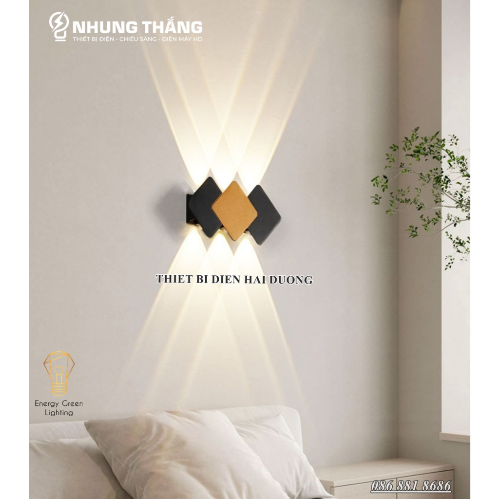 Nhiều Mẫu - Đèn Hắt Tường Chống Nước 2 Đầu Chiếu Sáng DT-02119 - Thân Nhôm - Chip Led Siêu Sáng - Bảo Hành 1 Năm