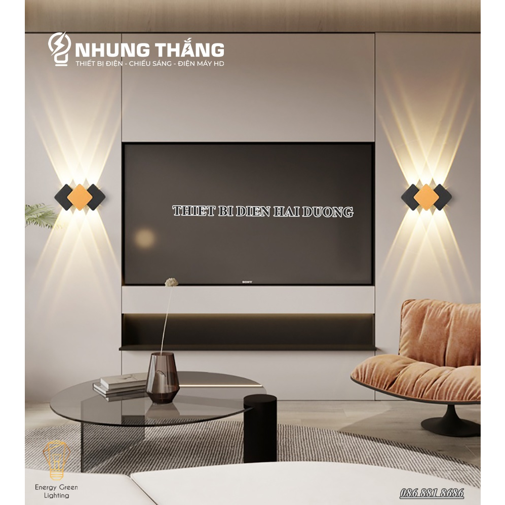 Nhiều Mẫu - Đèn Hắt Tường Chống Nước 2 Đầu Chiếu Sáng DT-02119 - Thân Nhôm - Chip Led Siêu Sáng - Bảo Hành 1 Năm