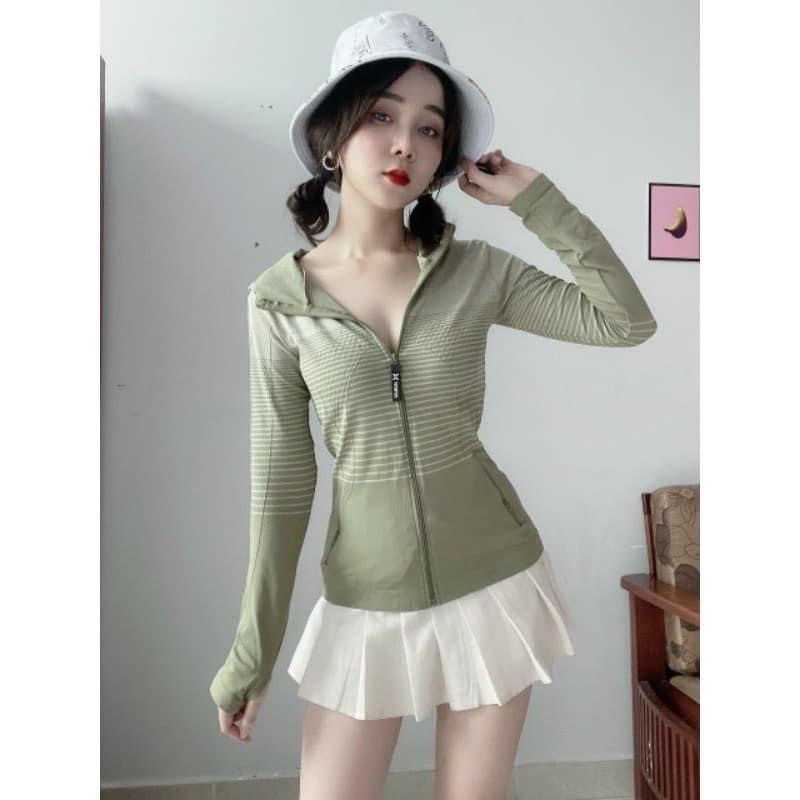 ÁO KHOÁC NỮ KẺ NGANG DỆT KIM QC 40-65kg