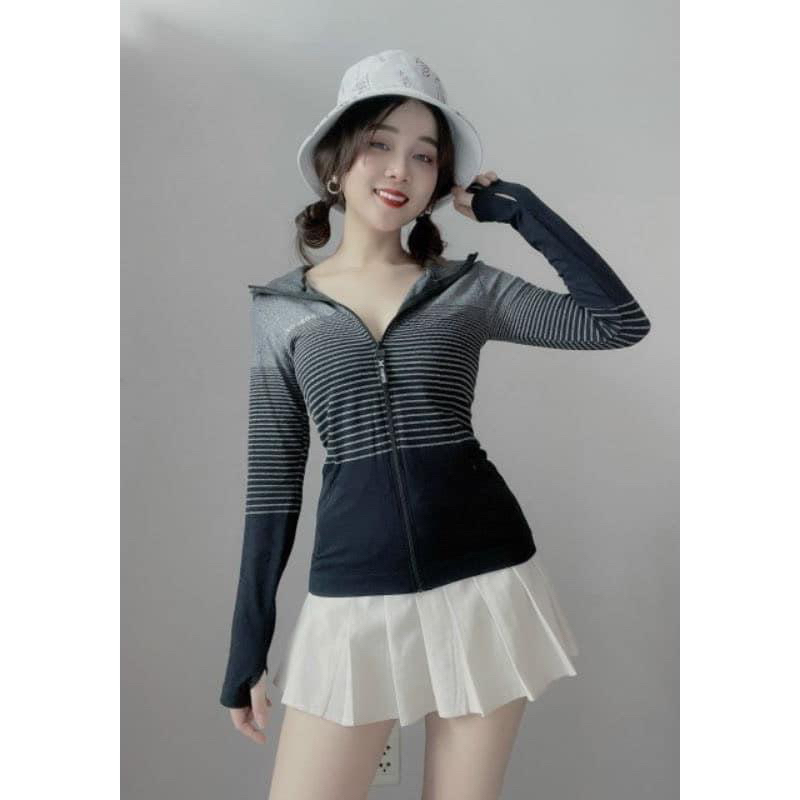 ÁO KHOÁC NỮ KẺ NGANG DỆT KIM QC 40-65kg