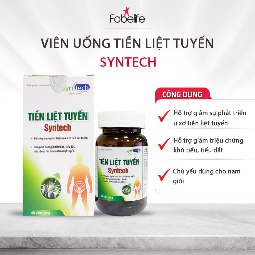 Viên Uống Tiền Liệt Tuyến Syntech Fobe Hỗ Trợ Giảm Triệu Chứng, Ngăn Ngừa Sự Phát Triển U Xơ