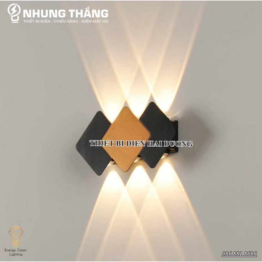 Nhiều Mẫu - Đèn Hắt Tường Chống Nước 2 Đầu Chiếu Sáng DT-02119 - Thân Nhôm - Chip Led Siêu Sáng - Bảo Hành 1 Năm