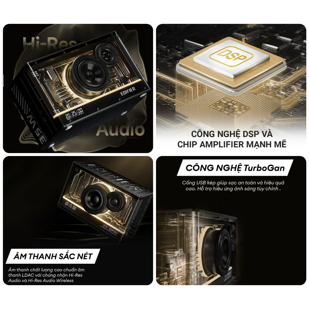 Loa Hi-Fi Bluetooth 5.3 Edifier QD35 series | Chipset DSP | Tabletop Speaker 40W | Bảo Hành 12 Tháng