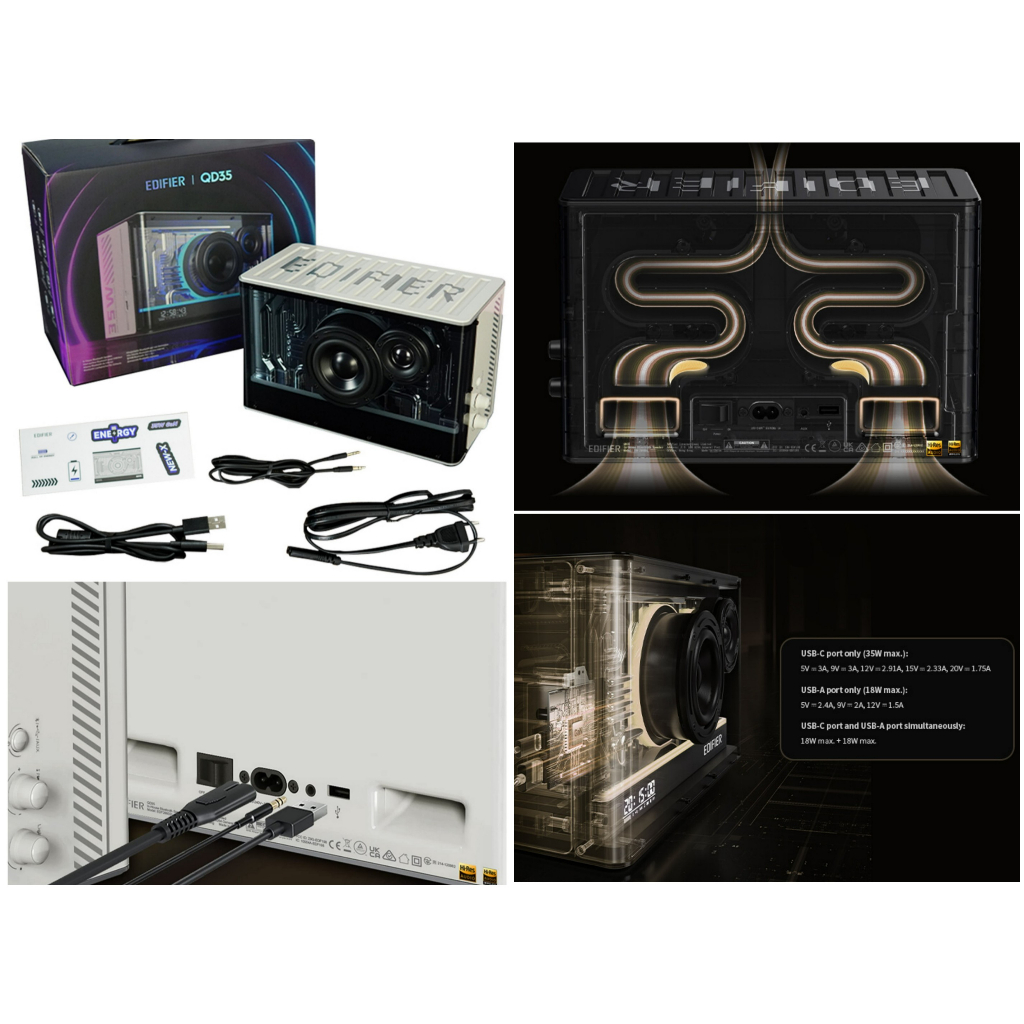 Loa Hi-Fi Bluetooth 5.3 Edifier QD35 series | Chipset DSP | Tabletop Speaker 40W | Bảo Hành 12 Tháng