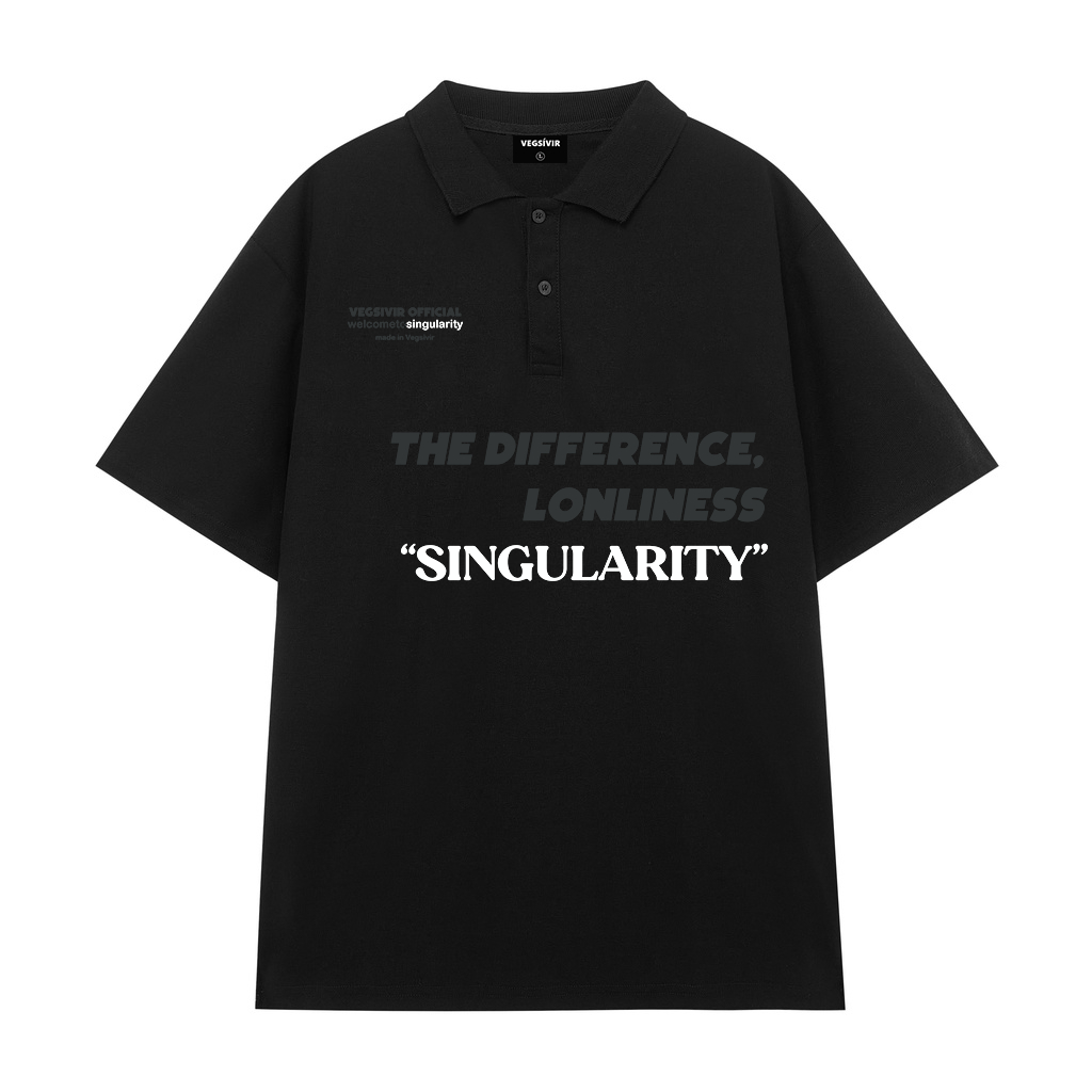 Áo Polo Unisex Vegsivir - SINGULARITY/Đen.