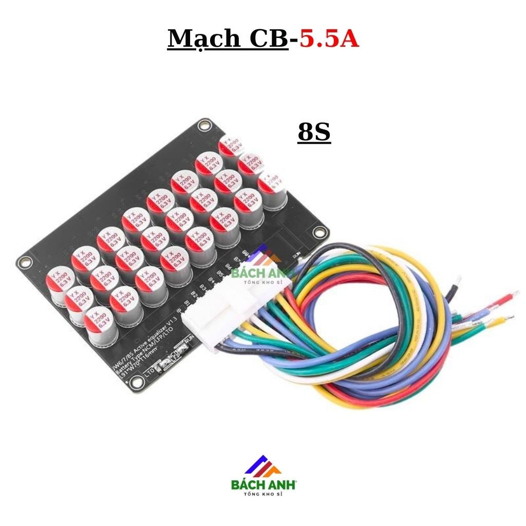 Mạch cân bằng pin Lithium, Lifepo4 5.5A - 4S, 8S, 16S