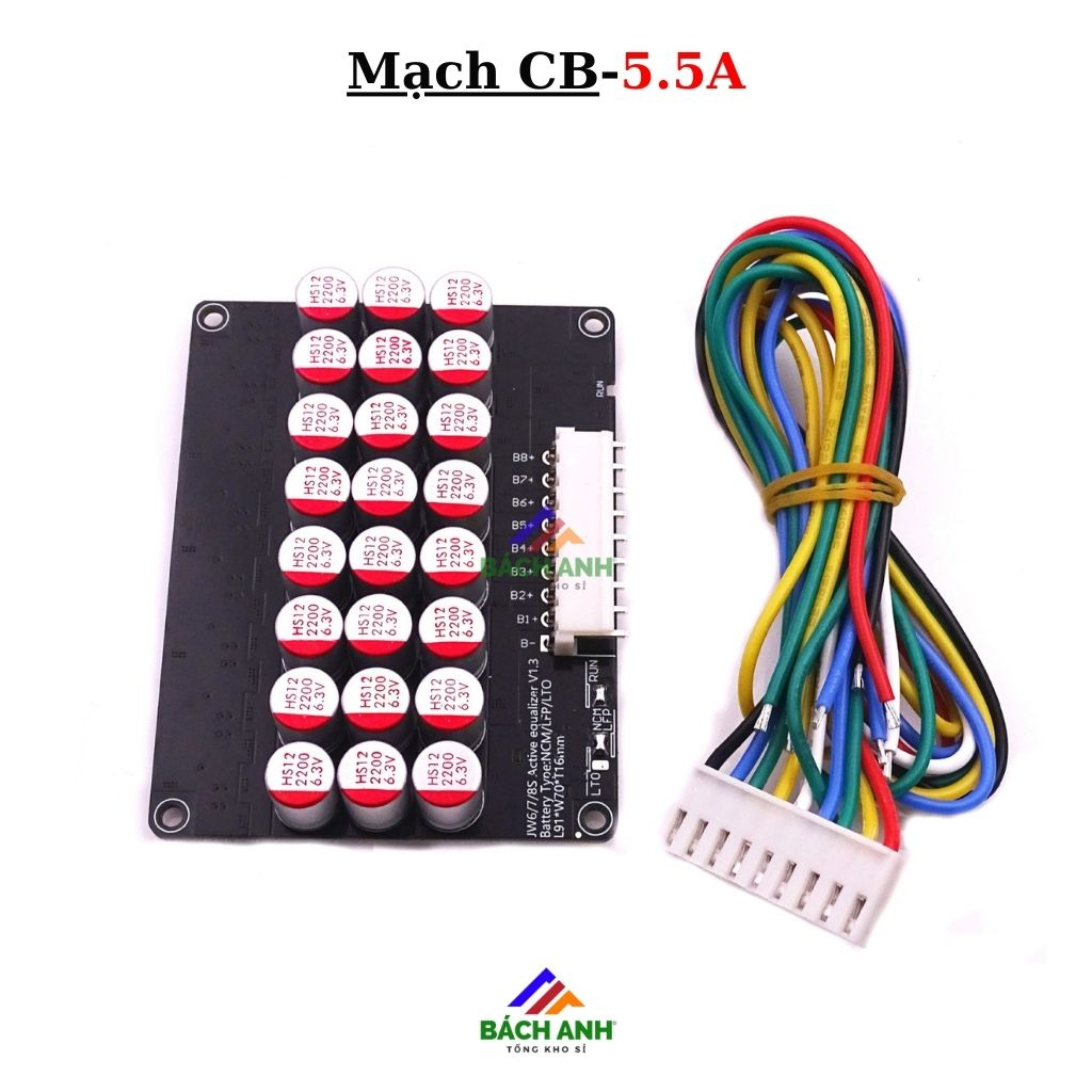 Mạch cân bằng pin Lithium, Lifepo4 5.5A - 4S, 8S, 16S