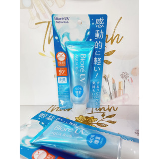 Kem chống nắng Biore aqua rich watery essence spf 50 phù hợp cho da hh khô, khô, thấm nhanh không bết dính