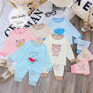 Bộ dài màu thun lanh Hnkids cho bé 5-16kg
