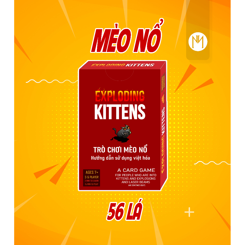 Bài Mèo Nổ Việt Hóa kèm ~ 50 túi bọc Lá Dày chống nước