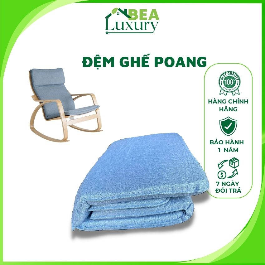 Đệm Ghế Poang Ngắn, Nệm Ghế Đọc Sách Thư Giãn, Đệm Ghế Bập Bênh ( không bao gồm khung ghế)