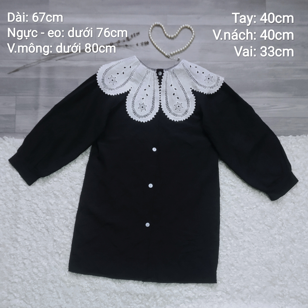 |2hand| Áo váy tay bồng - quần váy korea phối nơ bé gái