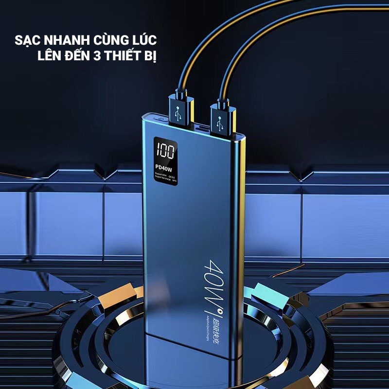 Pin Sạc Dự Phòng 20000mah Sạc Nhanh 40W Màn Hình LED Hiển Thị Pin