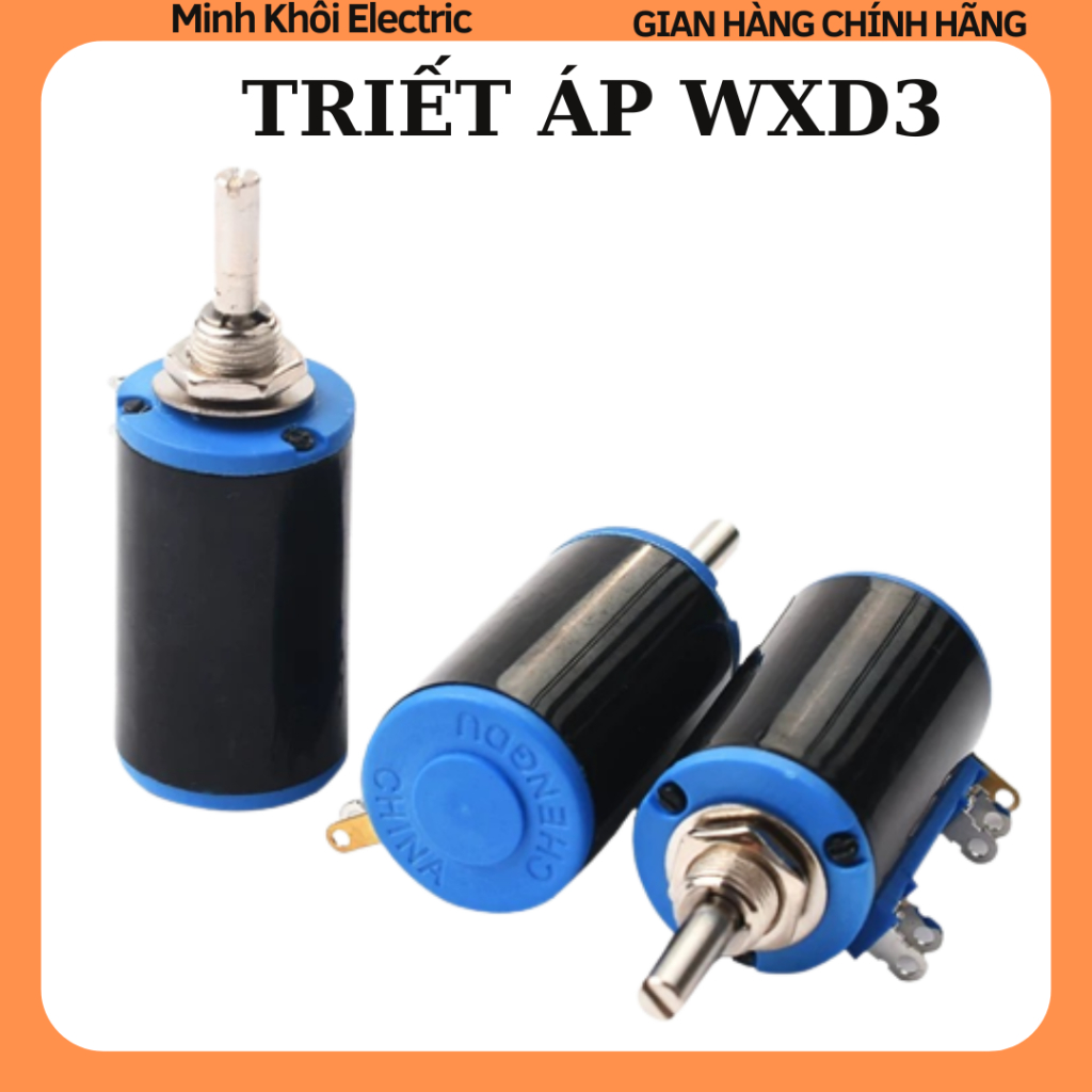 Biến trở xoay chiết áp WXD3-13-2W các loại, triết áp,biến trở volume,chiết áp đơn xoay nhiều vòng, triết áp đơn