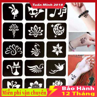 Hình Xăm dán tạm thời 15 ngày tặng kèm mực xăm, khuôn xăm tạm thời