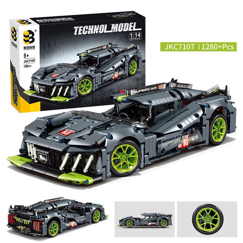 Đồ Chơi Lắp Ráp Xếp Hình Siêu Xe Lamborghini V12 VisionGT,Ferrari,Bugatti Điều Khiển Từ Xa RC Technic Với 1200+ PCS