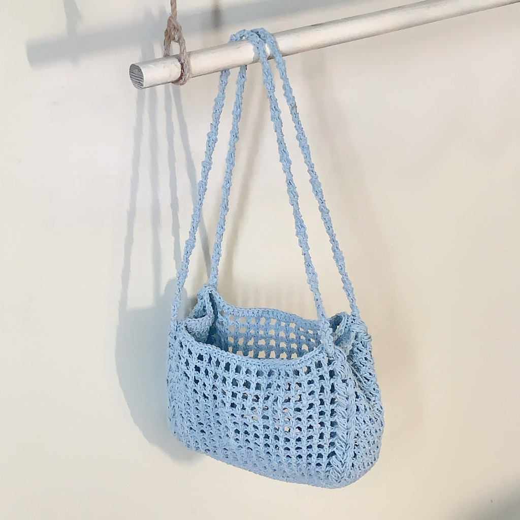 Túi tote đeo vai sợi cotton GND handmade