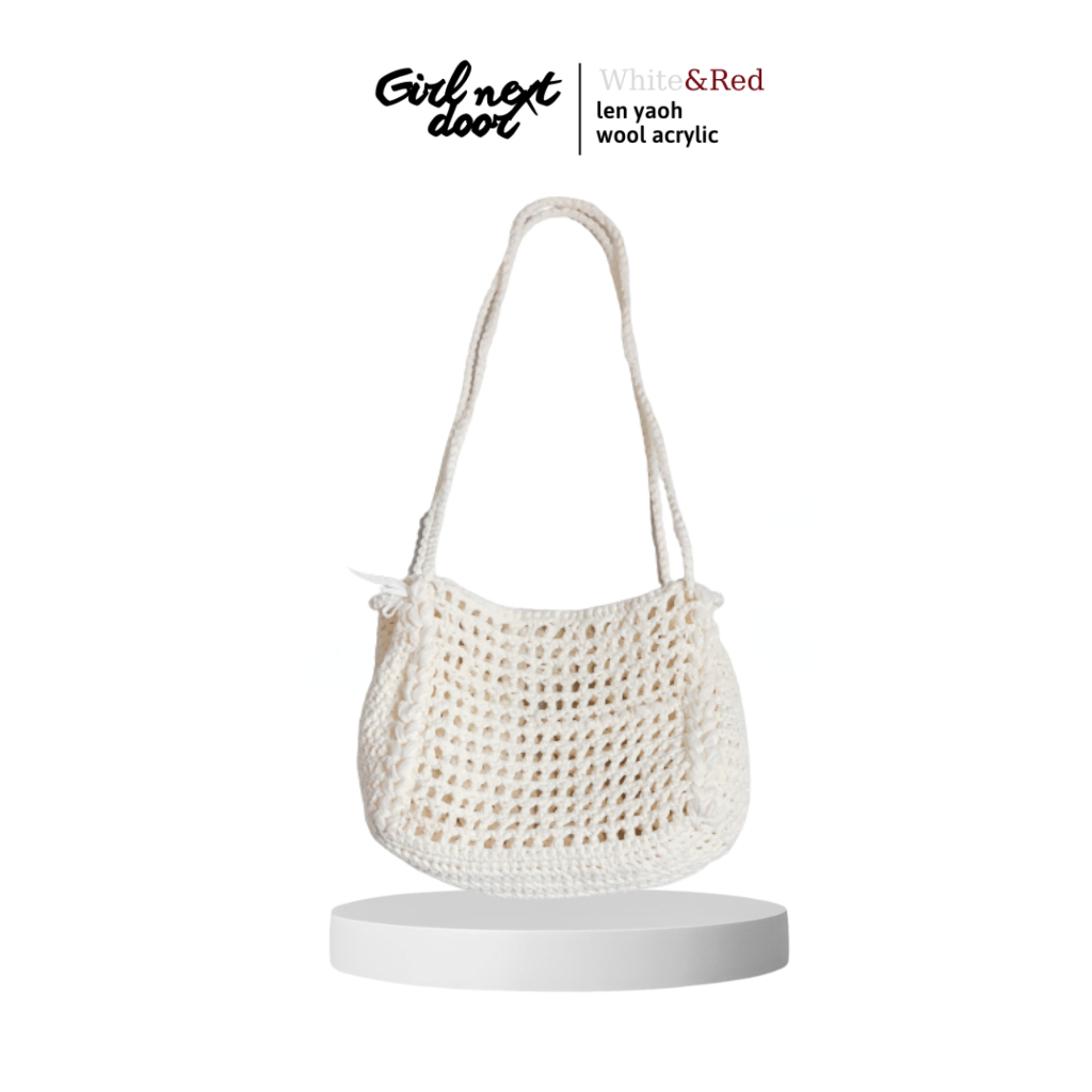 Túi tote đeo vai sợi cotton GND handmade