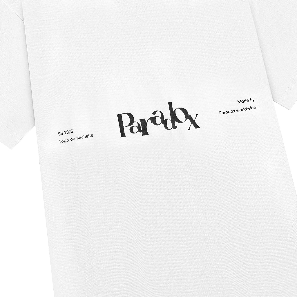 Áo thun form rộng Paradox tay lỡ - Unisex - In hình - THE PLAYFUL LOGO TEE - Đen, Trắng