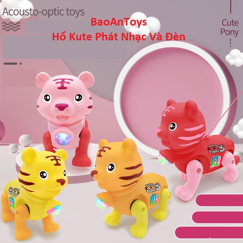 Đồ Chơi Hổ Dễ Thương, Thỏ Kute, Lợn Con Chạy Phát Nhạc Và Ánh Sáng Thích Thú Cho Bé Gái Bé Trai Vui Vẻ Cả Ngày