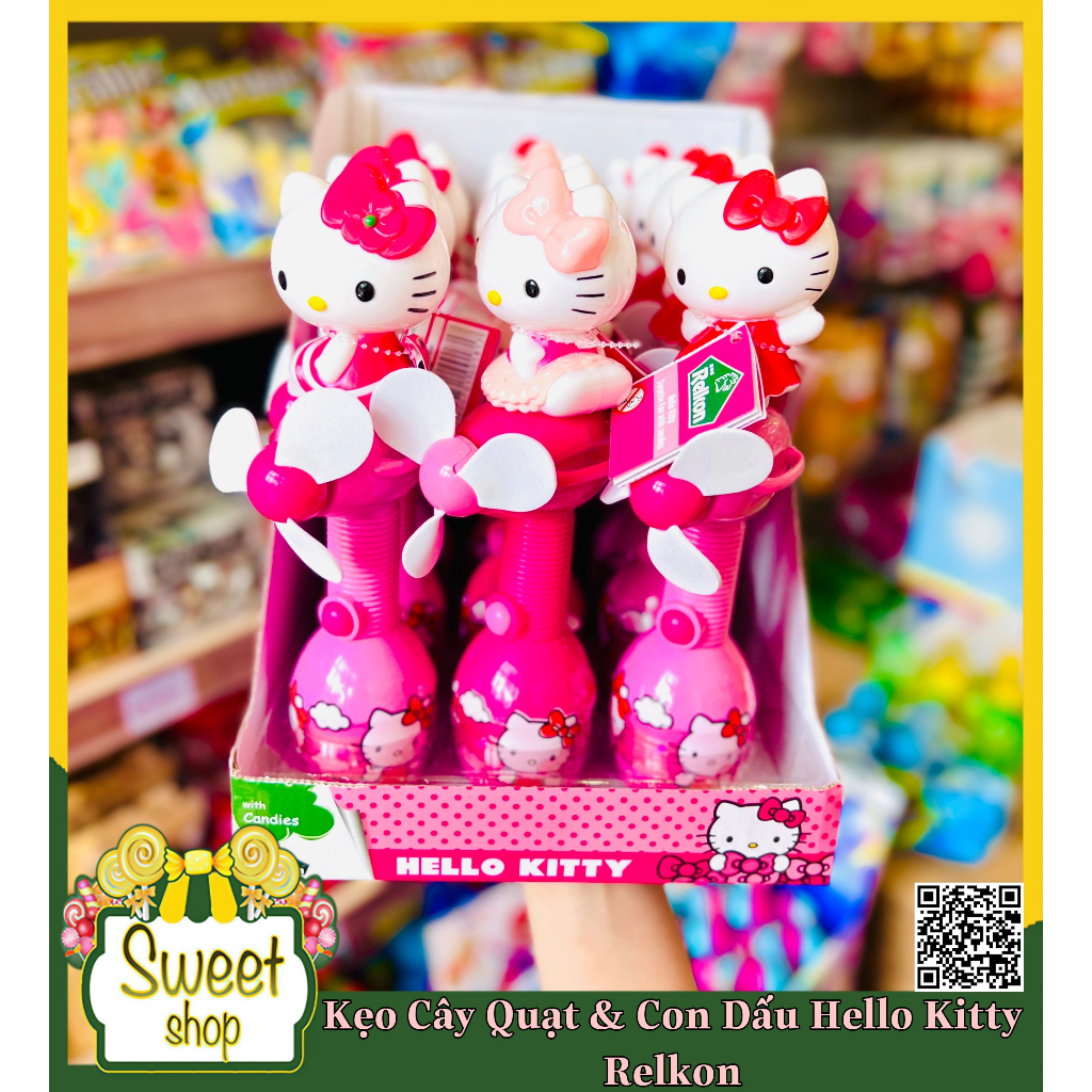 Kẹo Cây Quạt Và Con Dấu Hello Kitty