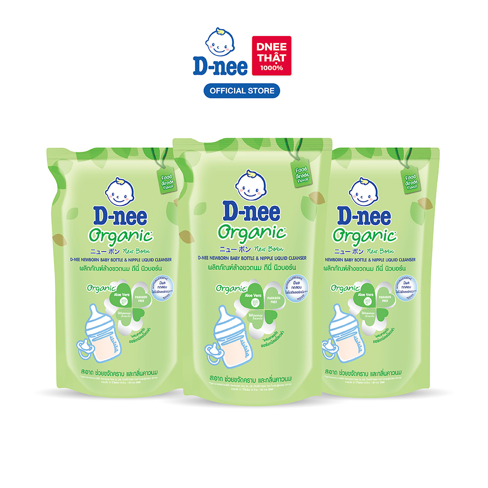 Combo 3 Nước rửa bình sữa D-nee Organic 550 ML